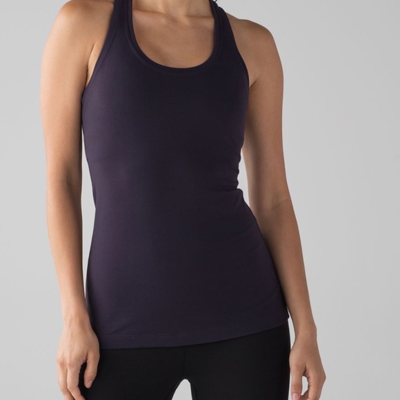lululemon athletica Tops - Lululemon cool racerback tank black grape size 4